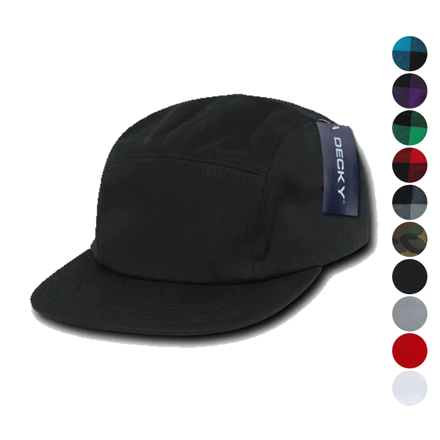 1 Dozen Decky 5 Panel Racer Racing Jockey Biker Caps Hats Camo Wholesale