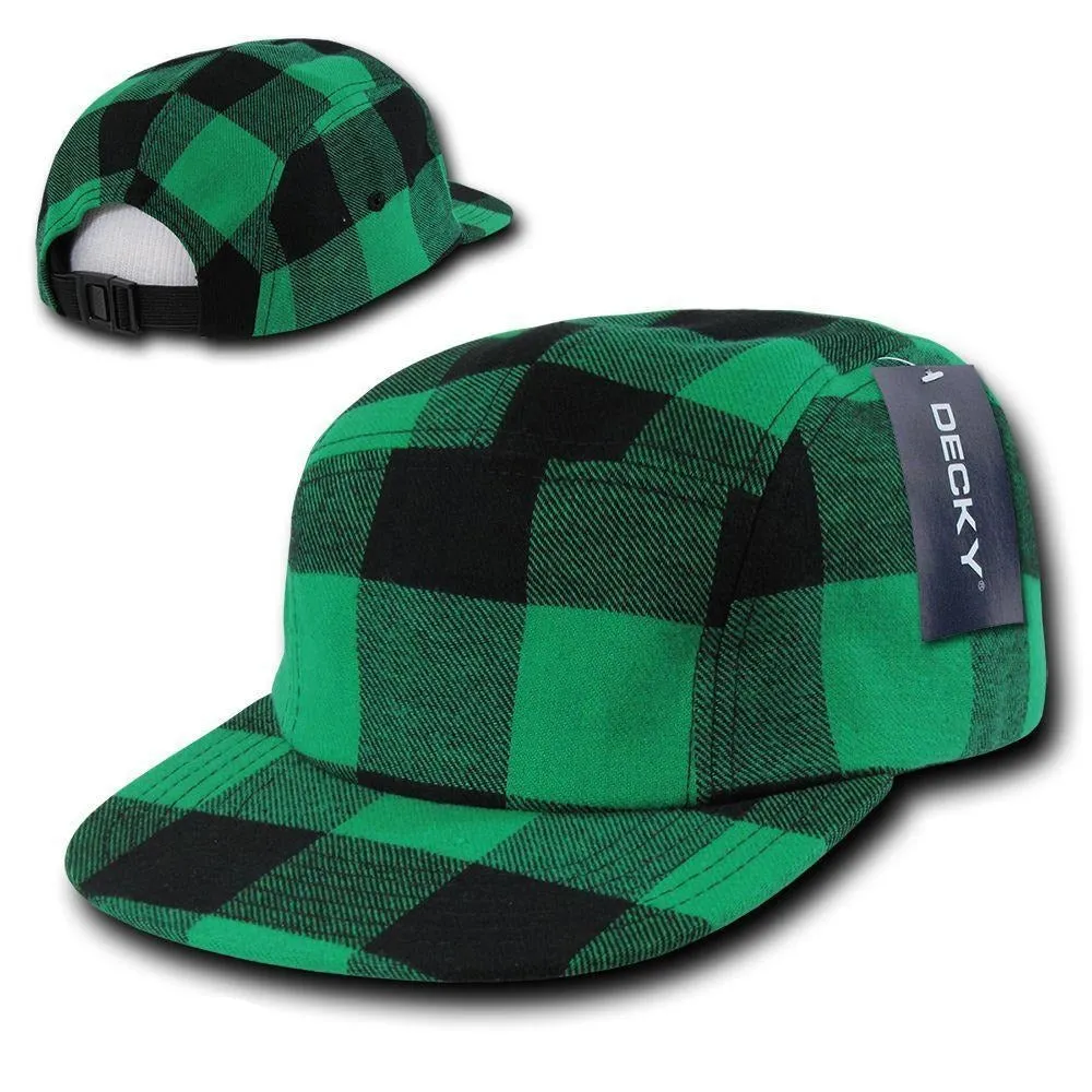 1 Dozen Decky 5 Panel Racer Racing Jockey Biker Caps Hats Camo Wholesale