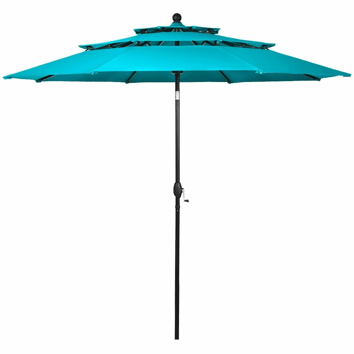 10ft 3 Tier Outdoor Patio Umbrella with Double Vented
