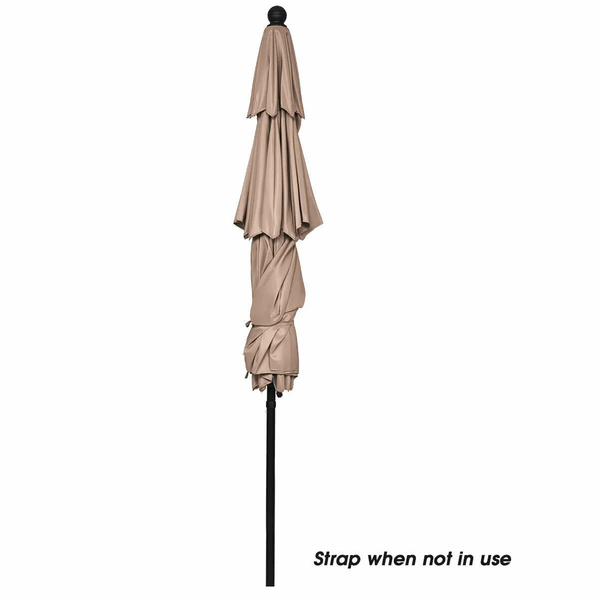 10ft 3 Tier Outdoor Patio Umbrella with Double Vented