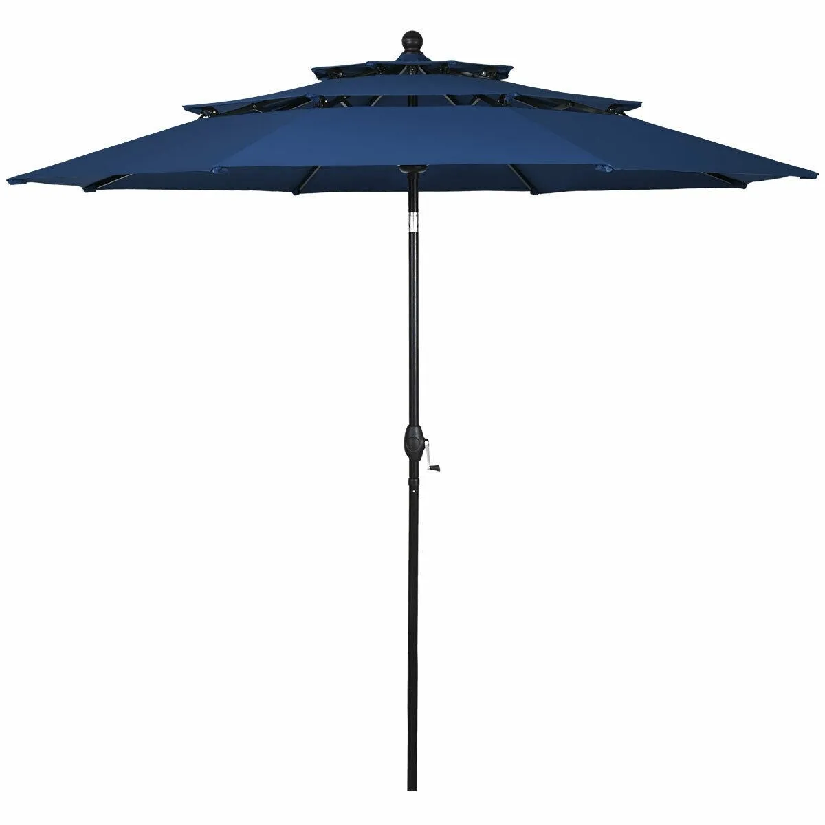 10ft 3 Tier Outdoor Patio Umbrella with Double Vented