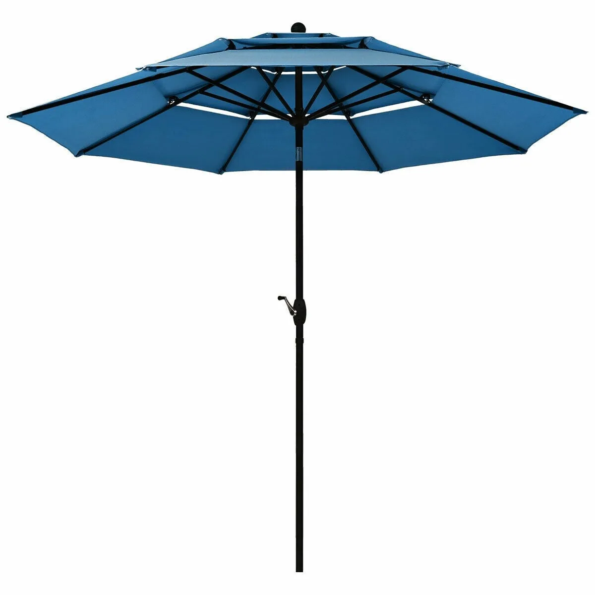 10ft 3 Tier Outdoor Patio Umbrella with Double Vented