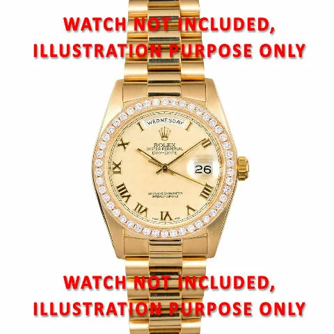 36MM FULL SIZE DATEJUST DIAMOND BEZEL FOR ROLEX DATEJUST, PRESIDENT WATCH YELLOW
