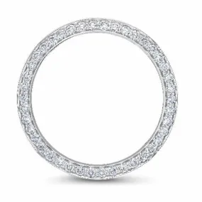 3CT PAVE BEAD SET 18K WHITE DIAMOND BEZEL FOR ROLEX DATEJUST 41MM 126300, 126334