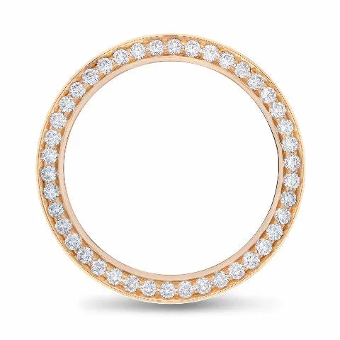 3CT PAVE BEAD SET DIAMOND BEZEL FOR ROLEX DAY DATE 40MM 228235 18K ROSE GOLD