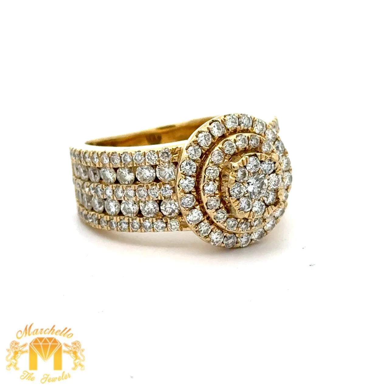 4 piece deal: 36mm 18k Gold Presidential Rolex Diamond Watch (XL Bezel measures 40mm)   3.40ct diamonds 14k Gold Men`s Ring   14k Gold and Diamond Earrings   Gift from MTJ