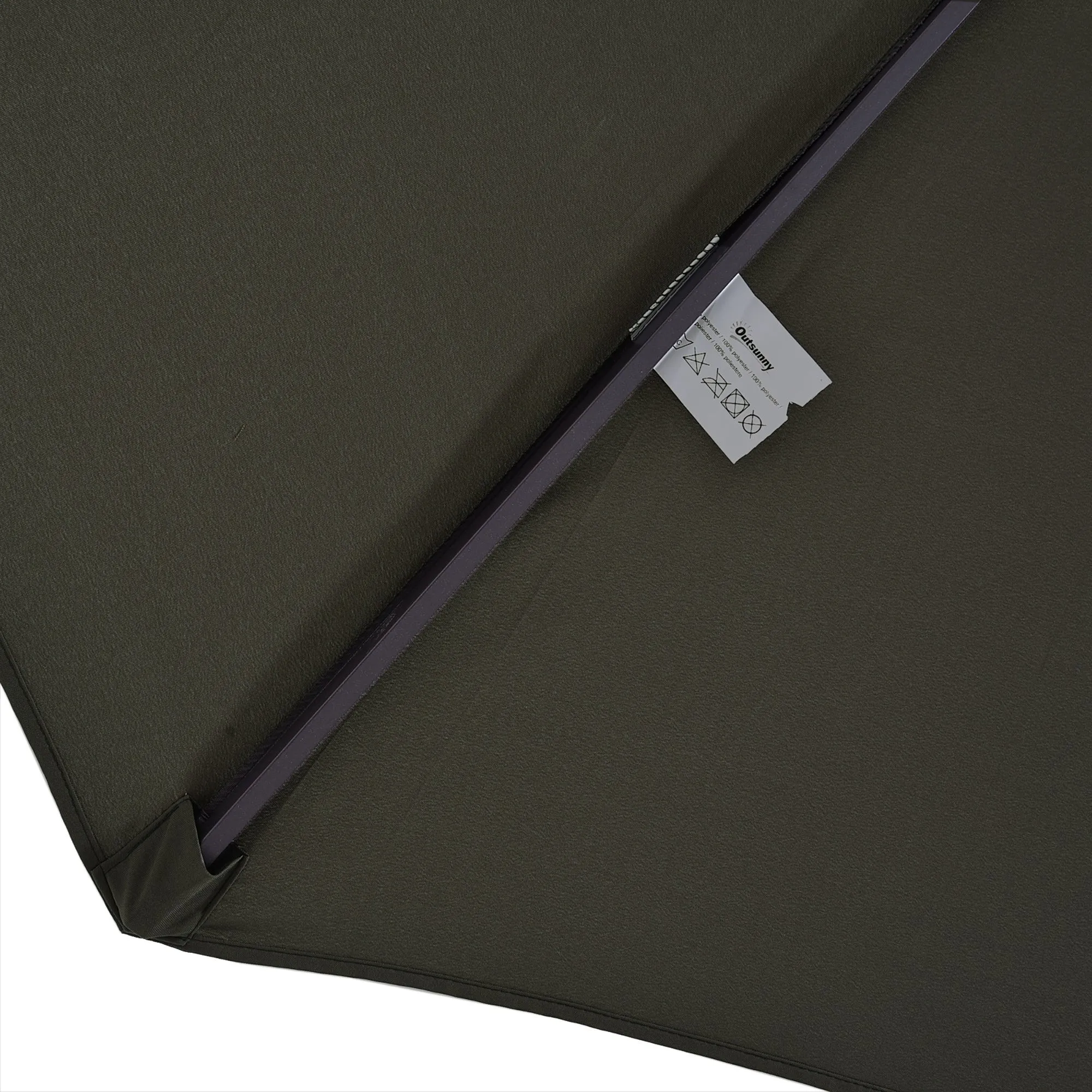 4.6m Garden Parasol Double-Sided Sun Umbrella Patio Market Shelter Canopy Shade Outdoor Grey - NO BASE