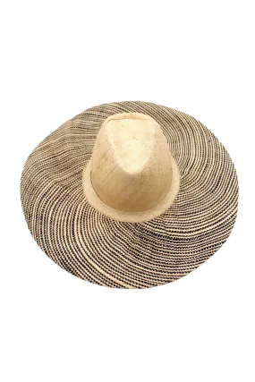 5" Brim Miramar Two Tone Melange Straw Sun Hats