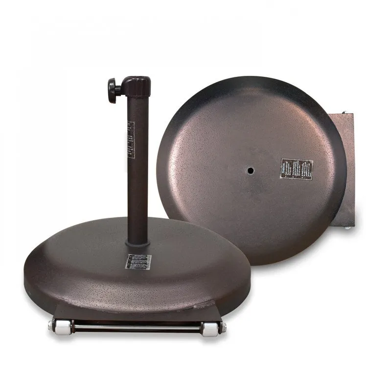 75 LBS Umbrella Base with Steel Cover - Concrete Black