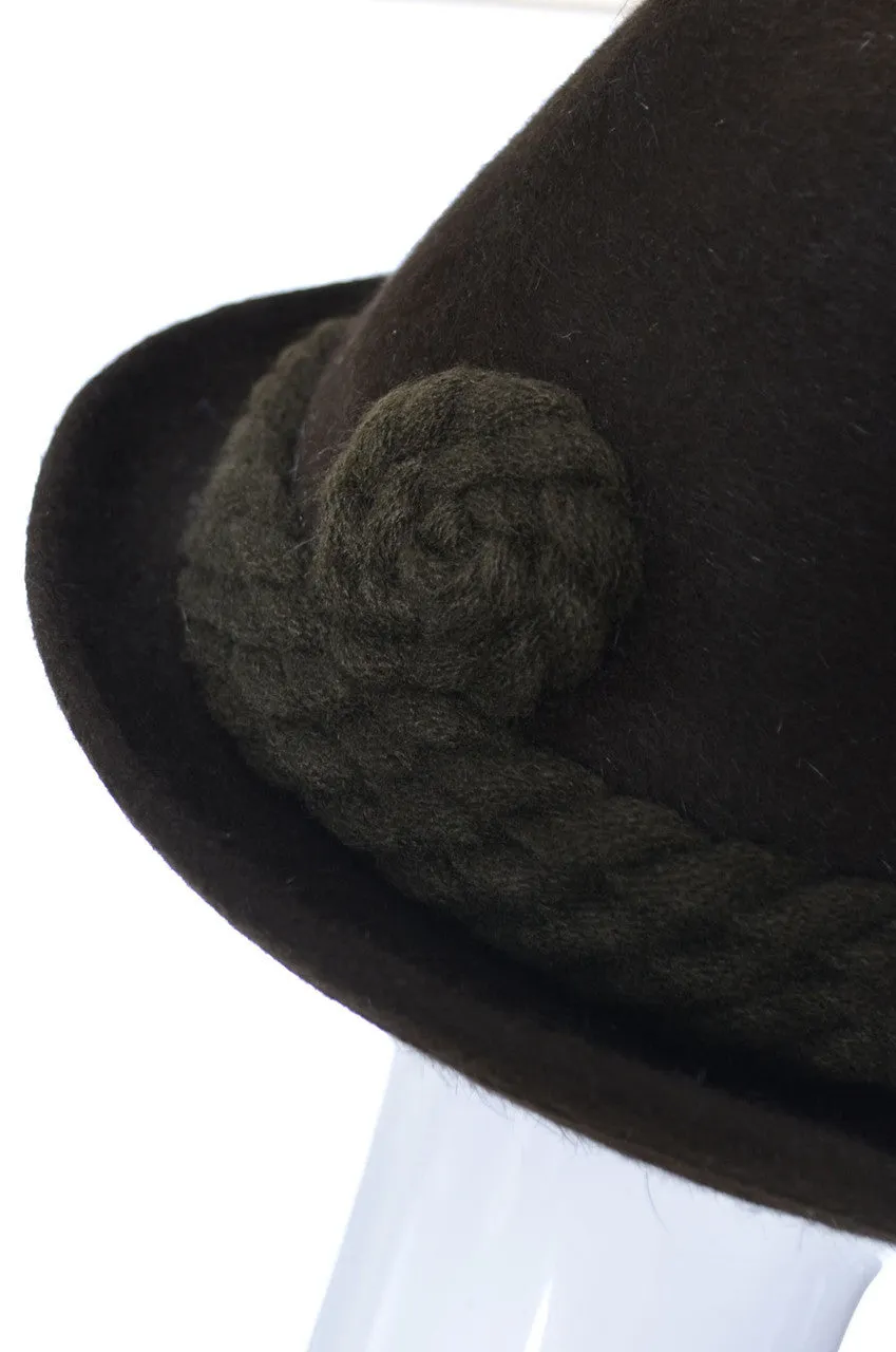 Alpine 1960's Tyrolean Vintage Hat Lanz Salzburg Felted Wool