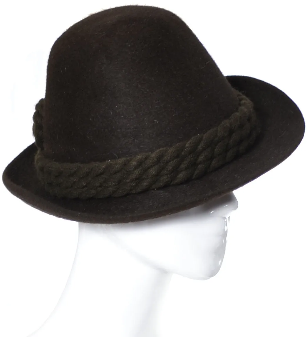 Alpine 1960's Tyrolean Vintage Hat Lanz Salzburg Felted Wool