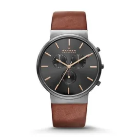 Ancher Leather Chronograph Watch Pro