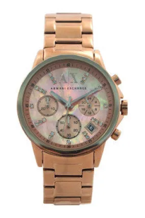 ax4326 chronograph rose gold-tone stainless steel bracelet watch by armani exchange -For -For Women