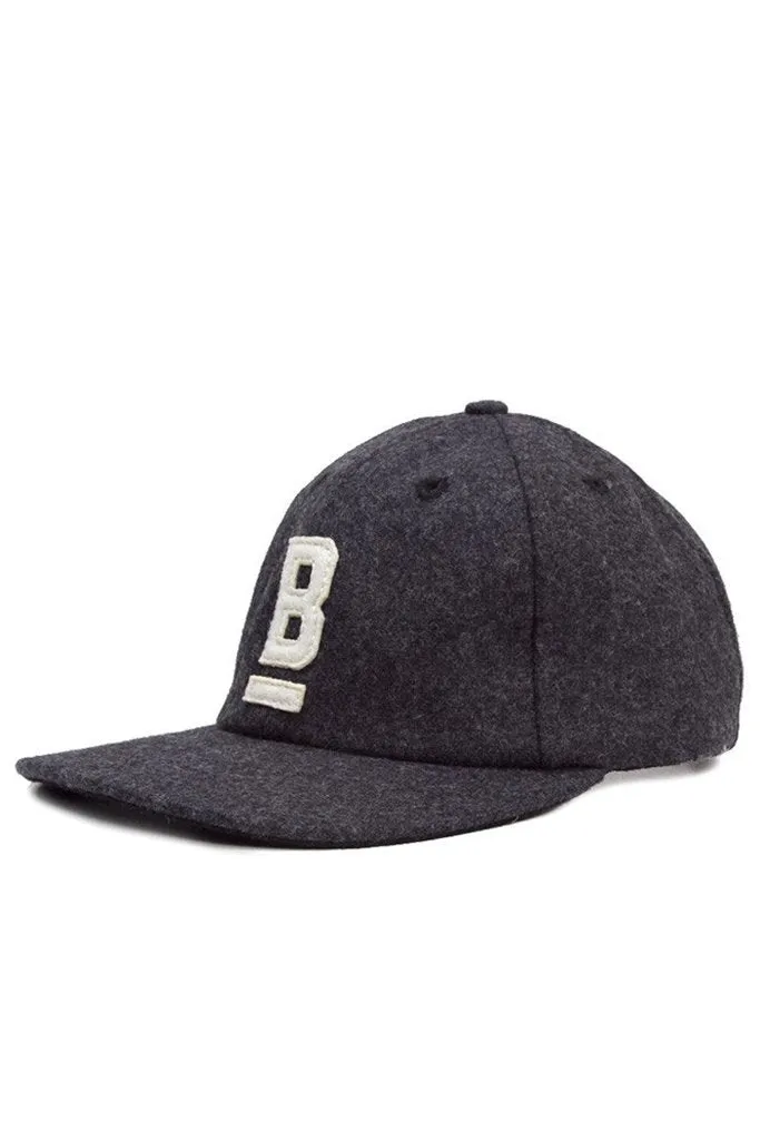 B Flat Cap Wool Charcoal