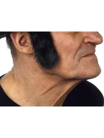 Black Sideburns Accessory