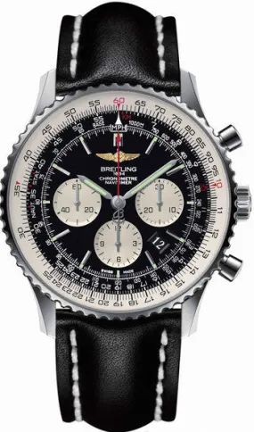 BRT Watch Navitimer 1 Black Leather Tang Type