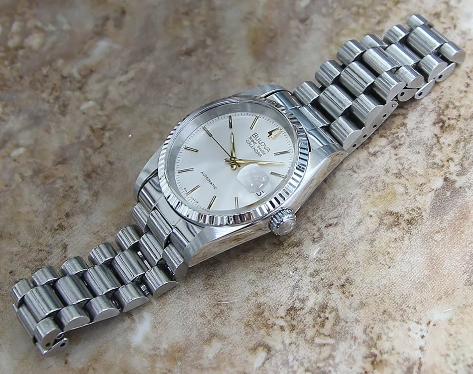 Bulova Super Seville Calendar Swiss 36mm Men's 1980 Auto Wacth