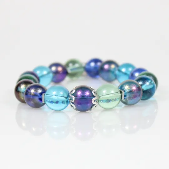 Butterfly Charm Bead Bracelet