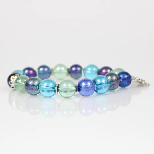 Butterfly Charm Bead Bracelet