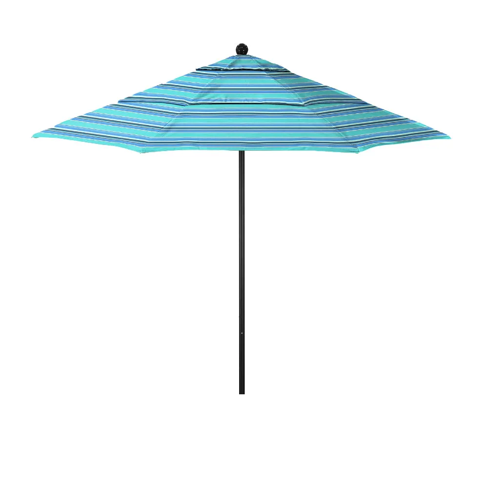 California Umbrella 11' Venture Series Patio Umbrella with Black Aluminum Pole Fiberglass Ribs Pulley Lift With Sunbrella Fabric