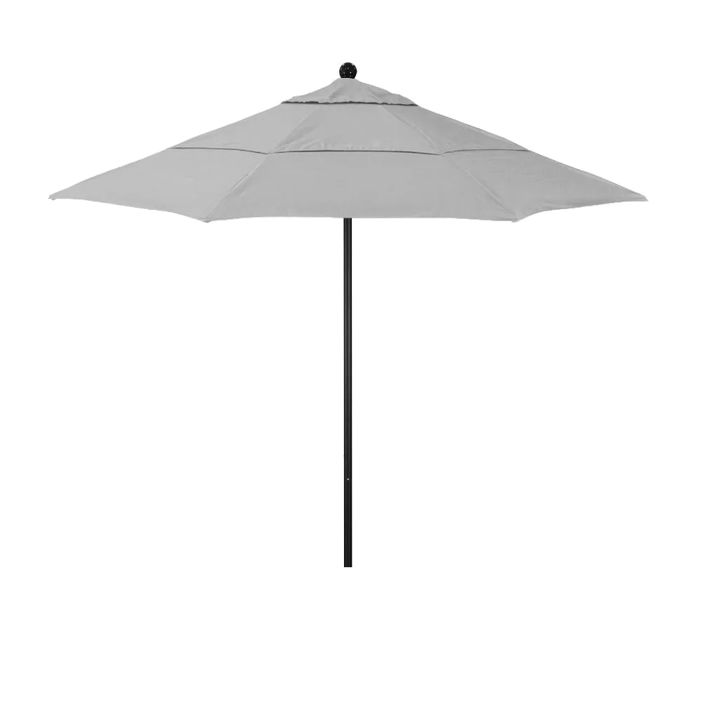 California Umbrella 11' Venture Series Patio Umbrella with Black Aluminum Pole Fiberglass Ribs Pulley Lift With Sunbrella Fabric