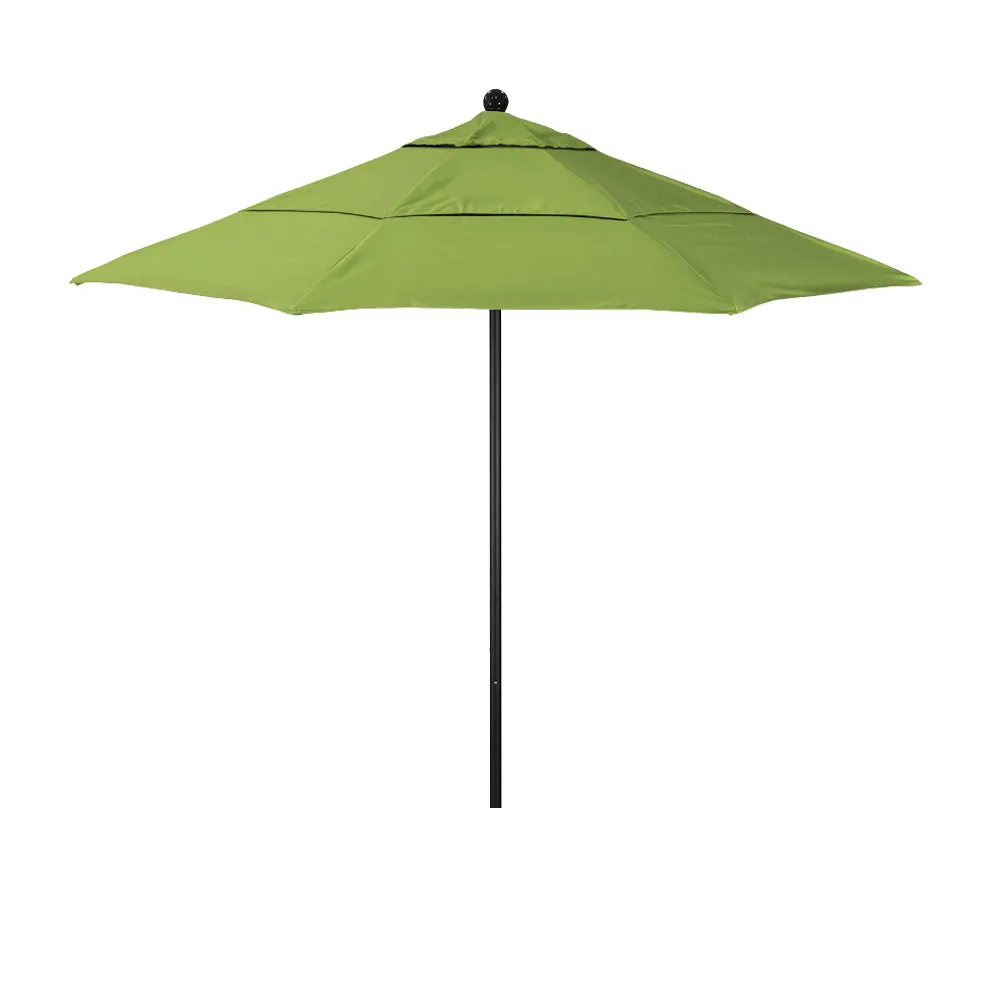 California Umbrella 11' Venture Series Patio Umbrella with Black Aluminum Pole Fiberglass Ribs Pulley Lift With Sunbrella Fabric
