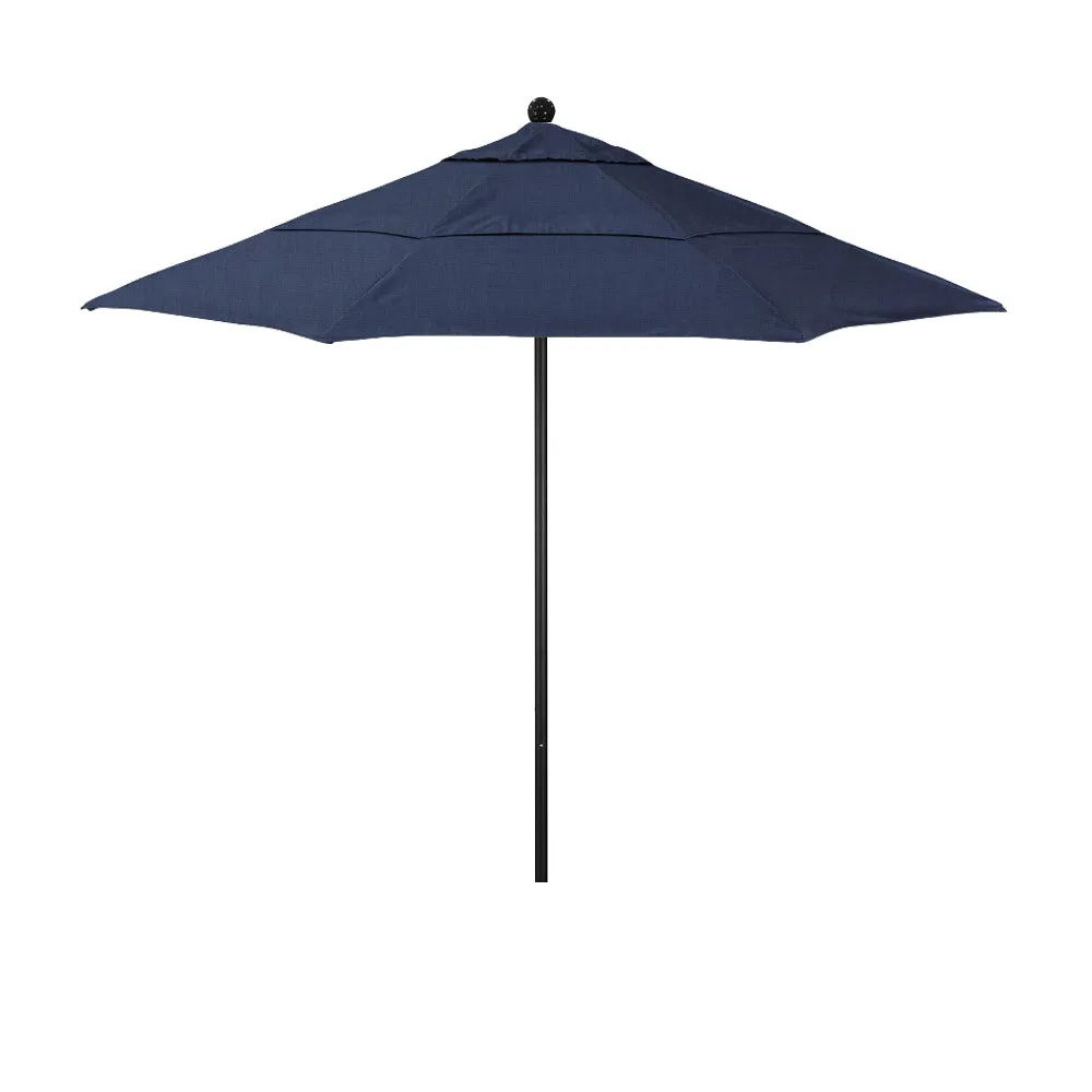 California Umbrella 11' Venture Series Patio Umbrella with Black Aluminum Pole Fiberglass Ribs Pulley Lift With Sunbrella Fabric