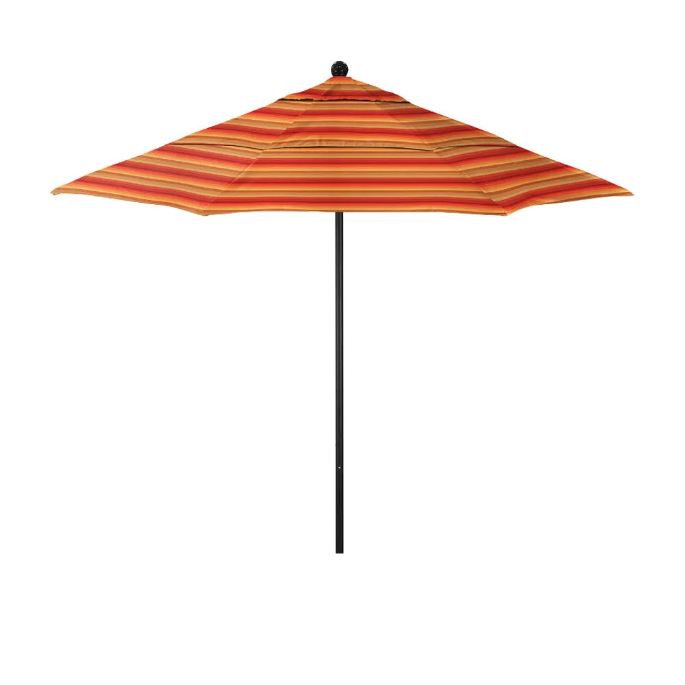 California Umbrella 11' Venture Series Patio Umbrella with Black Aluminum Pole Fiberglass Ribs Pulley Lift With Sunbrella Fabric