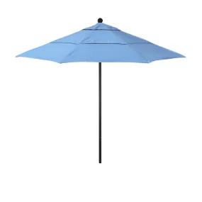 California Umbrella 11' Venture Series Patio Umbrella with Black Aluminum Pole Fiberglass Ribs Pulley Lift With Sunbrella Fabric