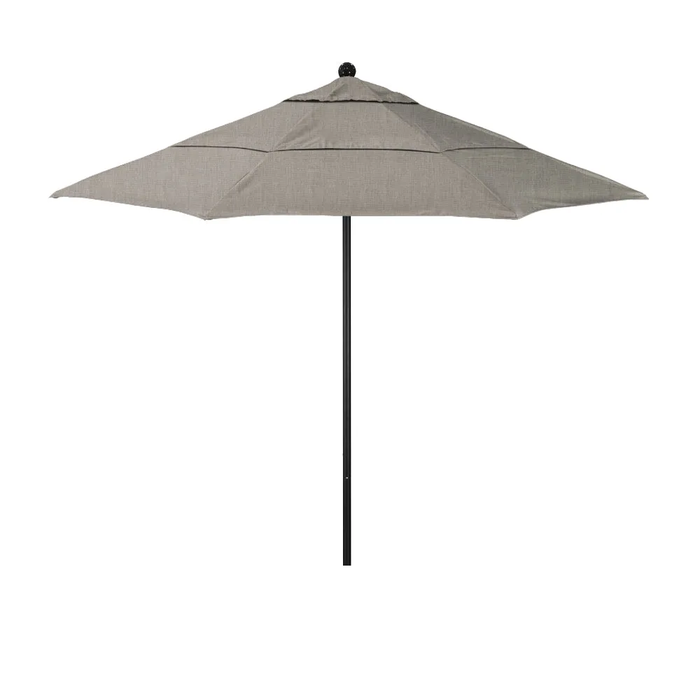 California Umbrella 11' Venture Series Patio Umbrella with Black Aluminum Pole Fiberglass Ribs Pulley Lift With Sunbrella Fabric