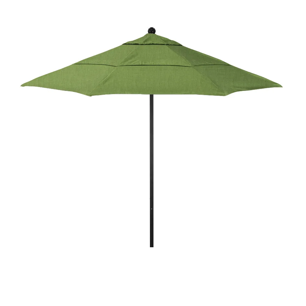 California Umbrella 11' Venture Series Patio Umbrella with Black Aluminum Pole Fiberglass Ribs Pulley Lift With Sunbrella Fabric