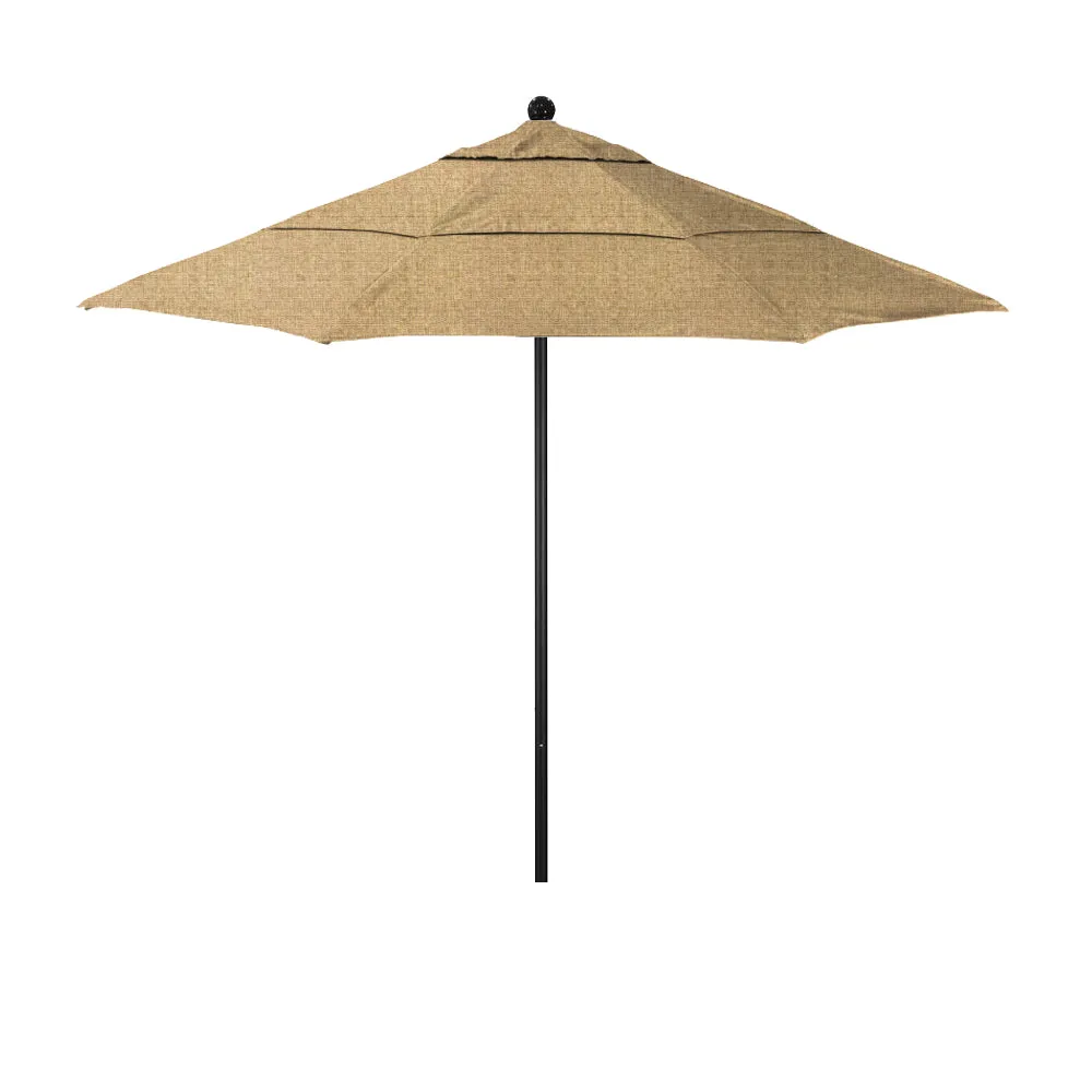 California Umbrella 11' Venture Series Patio Umbrella with Black Aluminum Pole Fiberglass Ribs Pulley Lift With Sunbrella Fabric