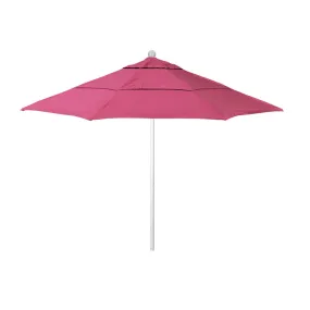 California Umbrella 11' Venture Series Patio Umbrella With Silver Anodized Aluminum Pole Fiberglass Ribs Pulley Lift With Sunbrella Fabric