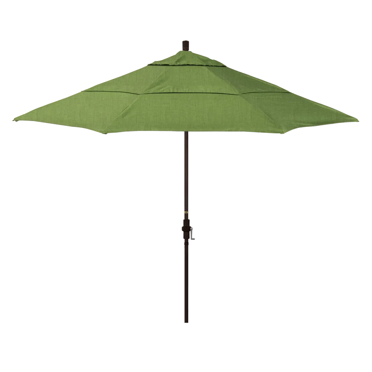 California Umbrella Golden State Series 11 ft Patio Umbrella: Collar Tilt, Crank Lift, and Aluminum Construction