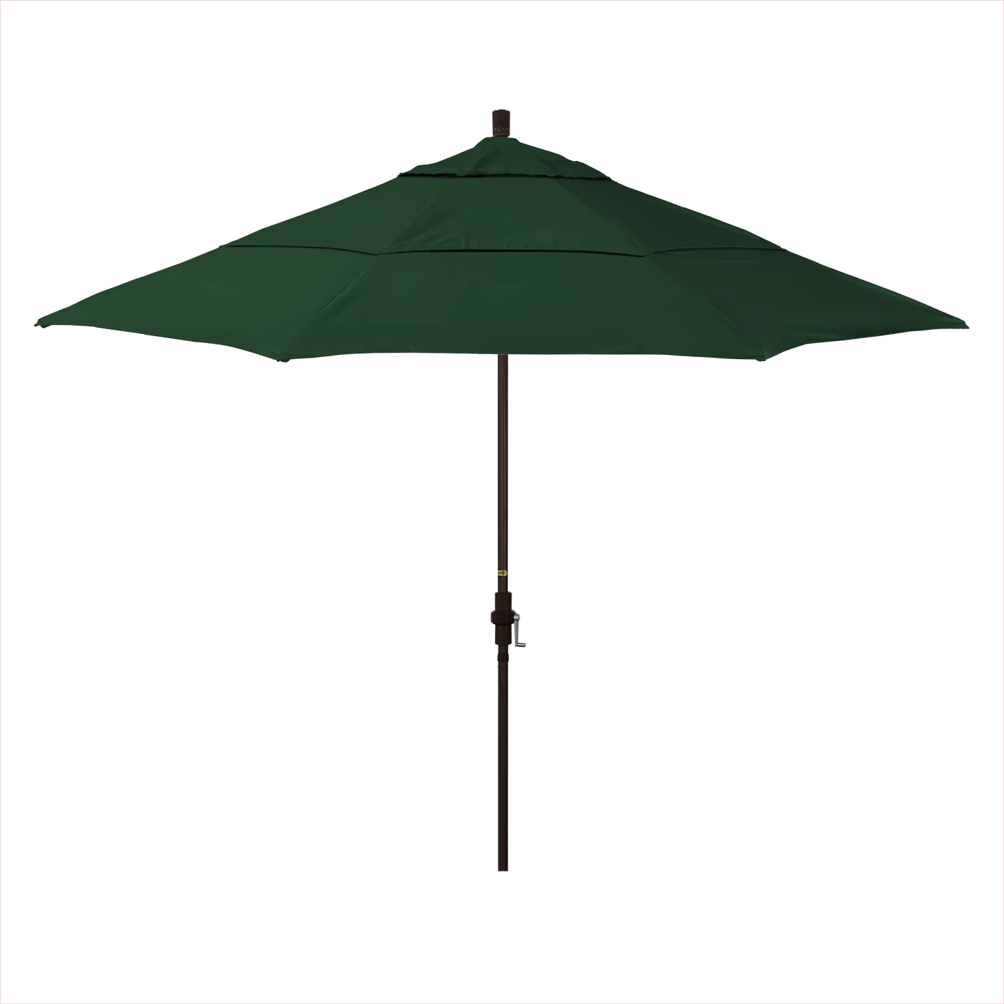 California Umbrella Golden State Series 11 ft Patio Umbrella: Collar Tilt, Crank Lift, and Aluminum Construction