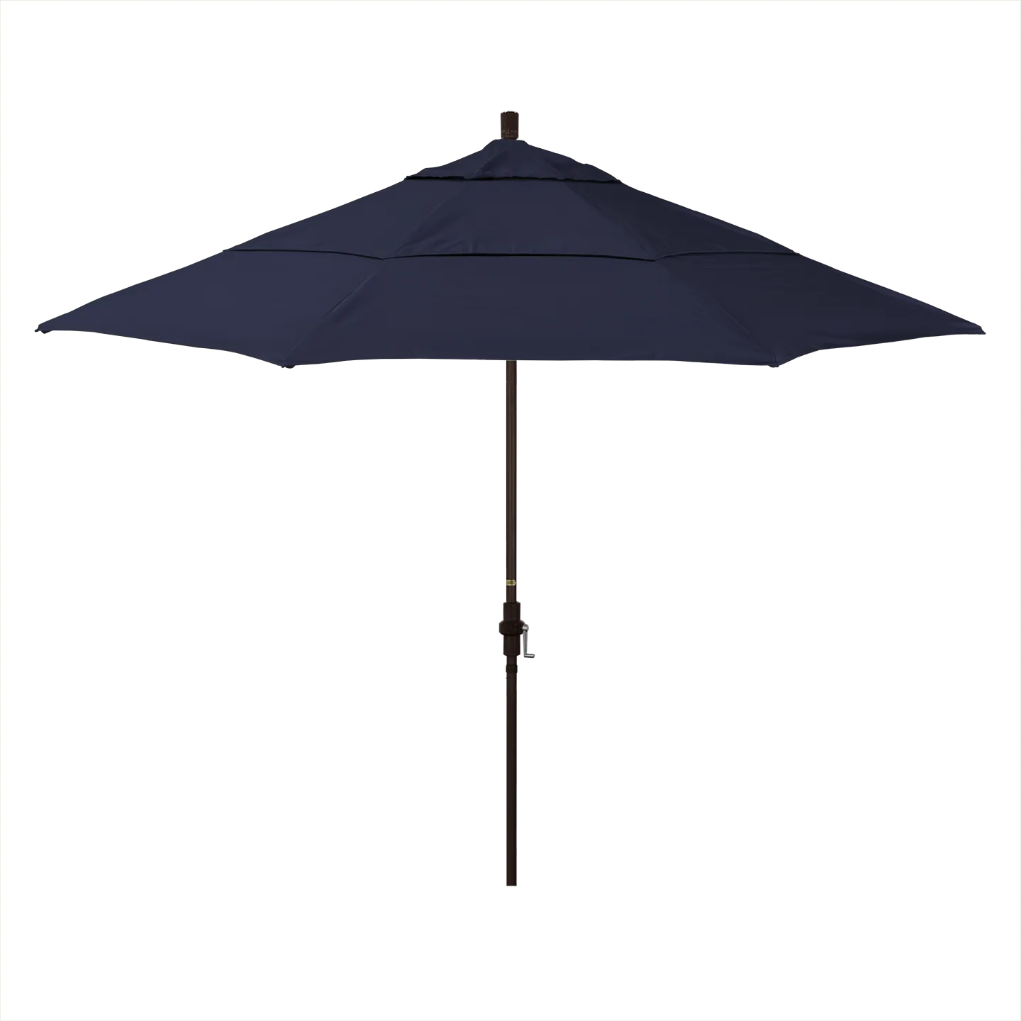 California Umbrella Golden State Series 11 ft Patio Umbrella: Collar Tilt, Crank Lift, and Aluminum Construction