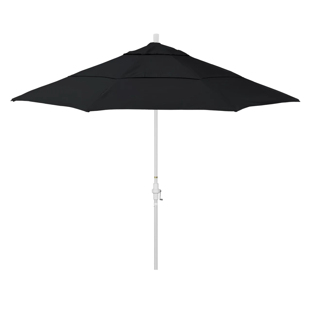 California Umbrella Golden State Series 11 ft Patio Umbrella: Collar Tilt, Crank Lift, and Aluminum Construction