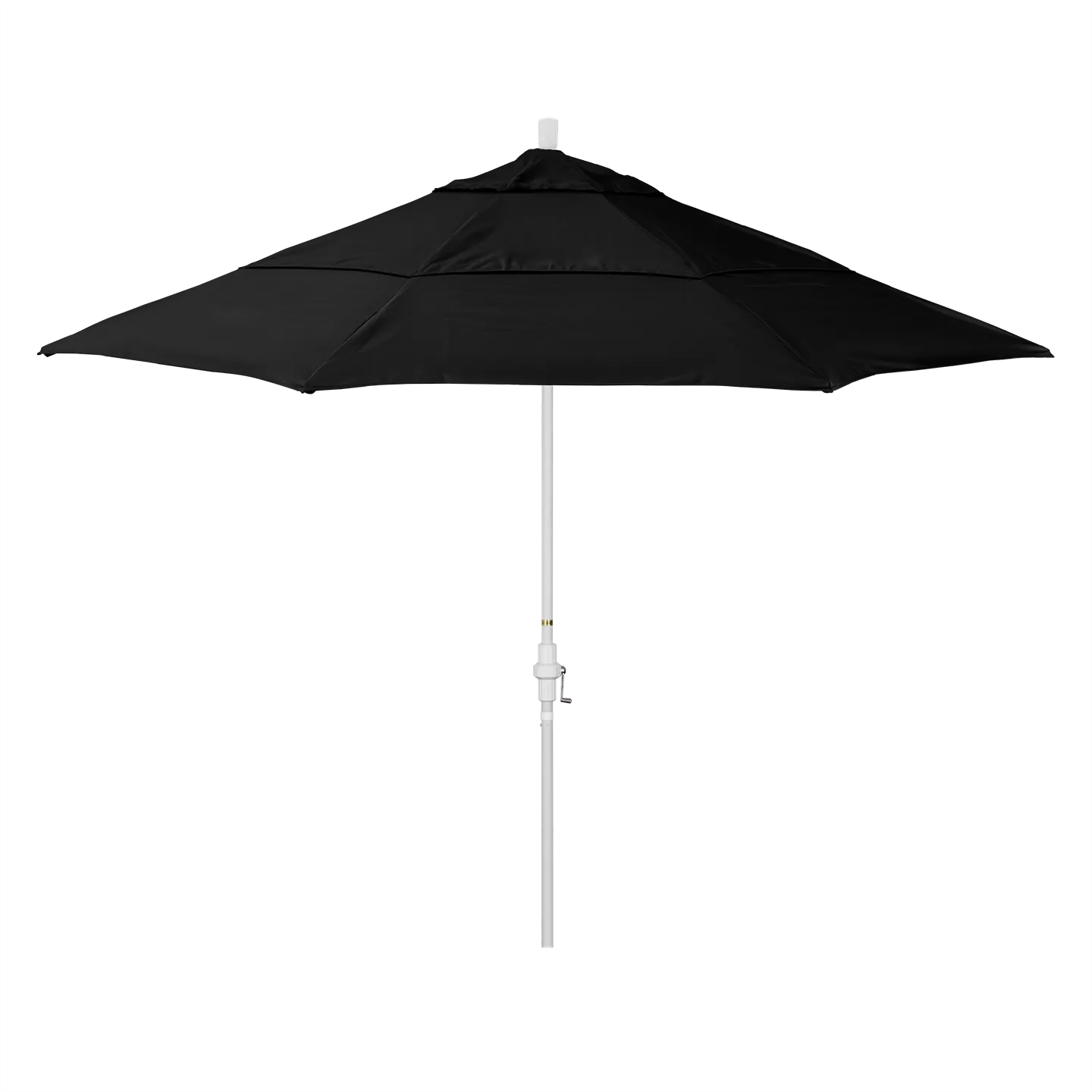 California Umbrella Golden State Series 11 ft Patio Umbrella: Collar Tilt, Crank Lift, and Aluminum Construction