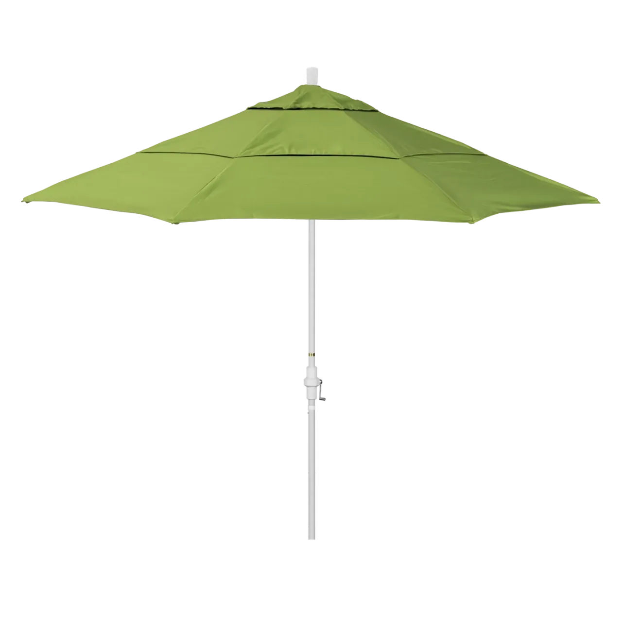 California Umbrella Golden State Series 11 ft Patio Umbrella: Collar Tilt, Crank Lift, and Aluminum Construction