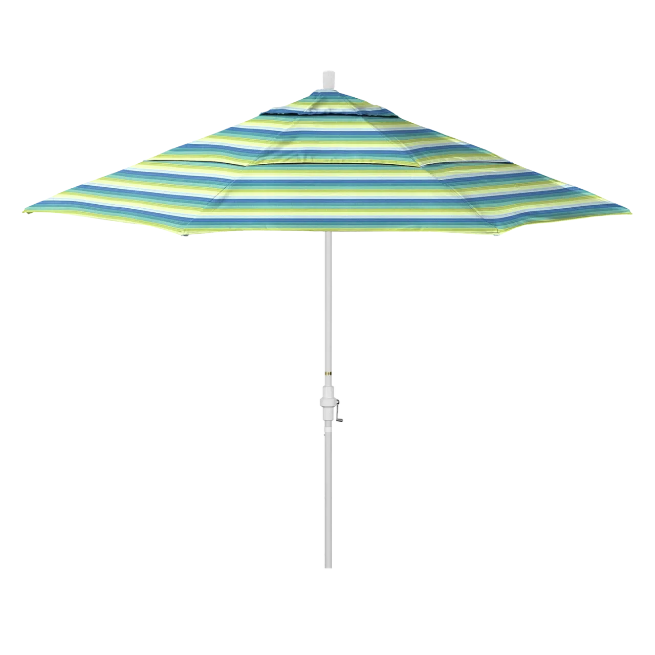California Umbrella Golden State Series 11 ft Patio Umbrella: Collar Tilt, Crank Lift, and Aluminum Construction