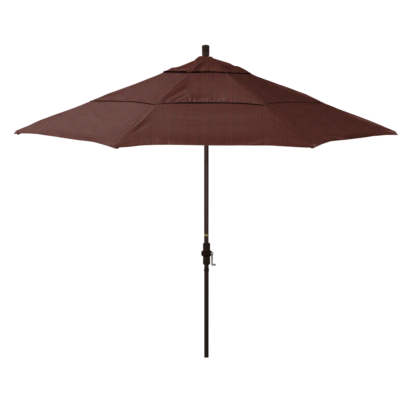 California Umbrella Golden State Series 11 ft Patio Umbrella: Collar Tilt, Crank Lift, and Aluminum Construction