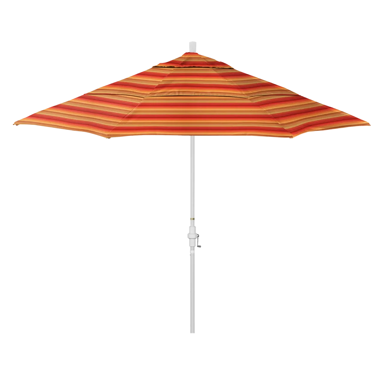California Umbrella Golden State Series 11 ft Patio Umbrella: Collar Tilt, Crank Lift, and Aluminum Construction