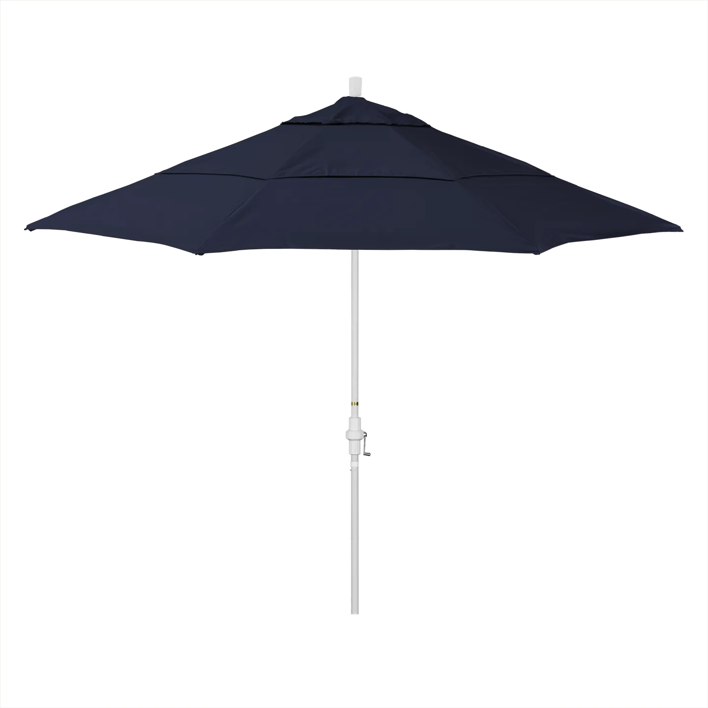California Umbrella Golden State Series 11 ft Patio Umbrella: Collar Tilt, Crank Lift, and Aluminum Construction