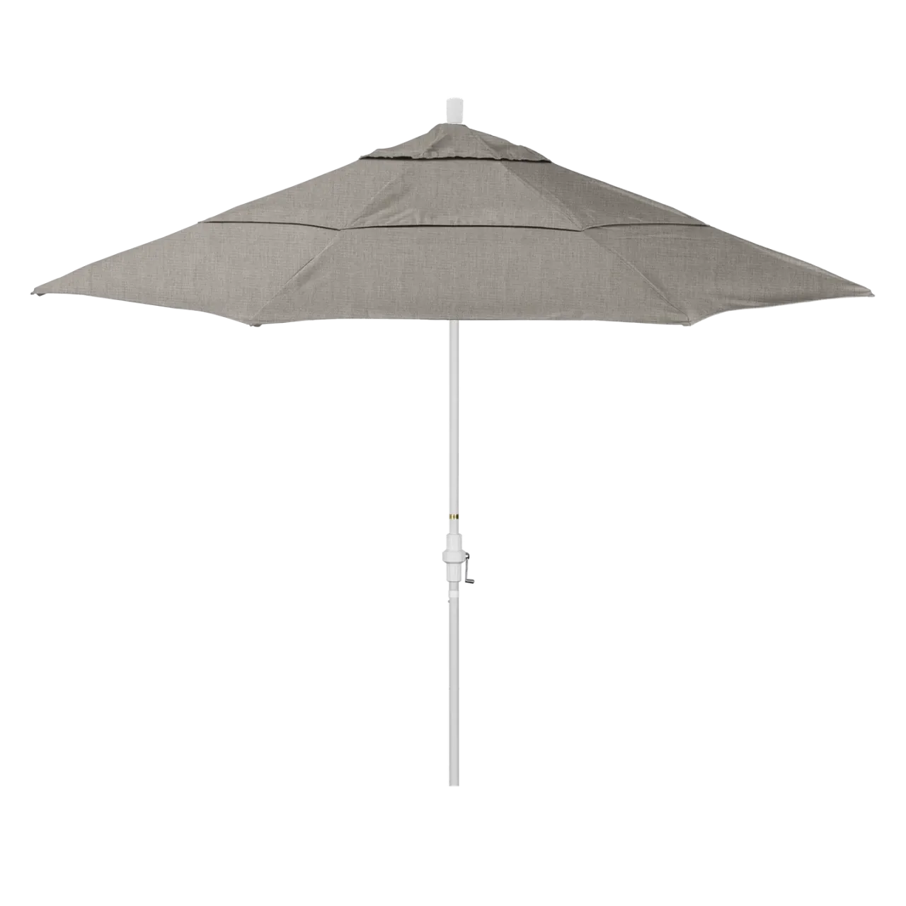 California Umbrella Golden State Series 11 ft Patio Umbrella: Collar Tilt, Crank Lift, and Aluminum Construction