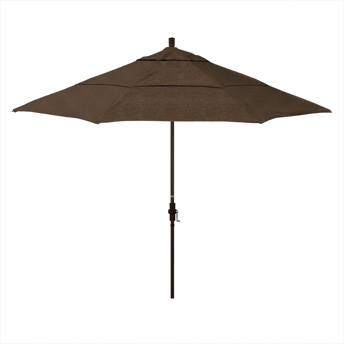 California Umbrella Golden State Series 11 ft Patio Umbrella: Collar Tilt, Crank Lift, and Aluminum Construction