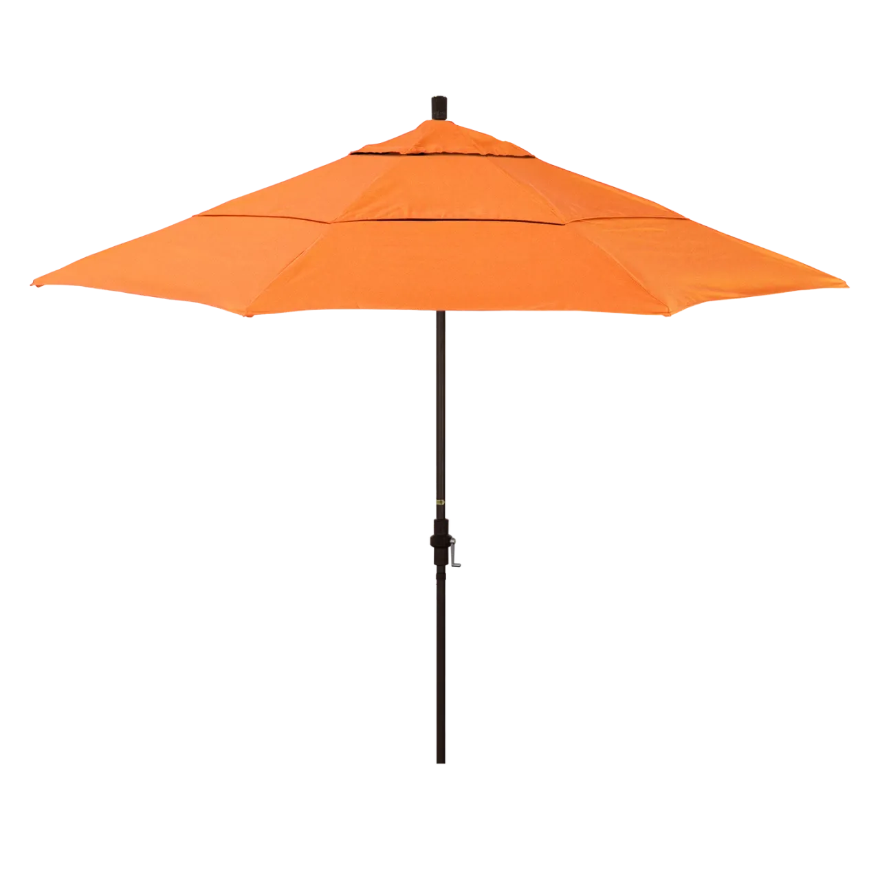 California Umbrella Golden State Series 11 ft Patio Umbrella: Collar Tilt, Crank Lift, and Aluminum Construction