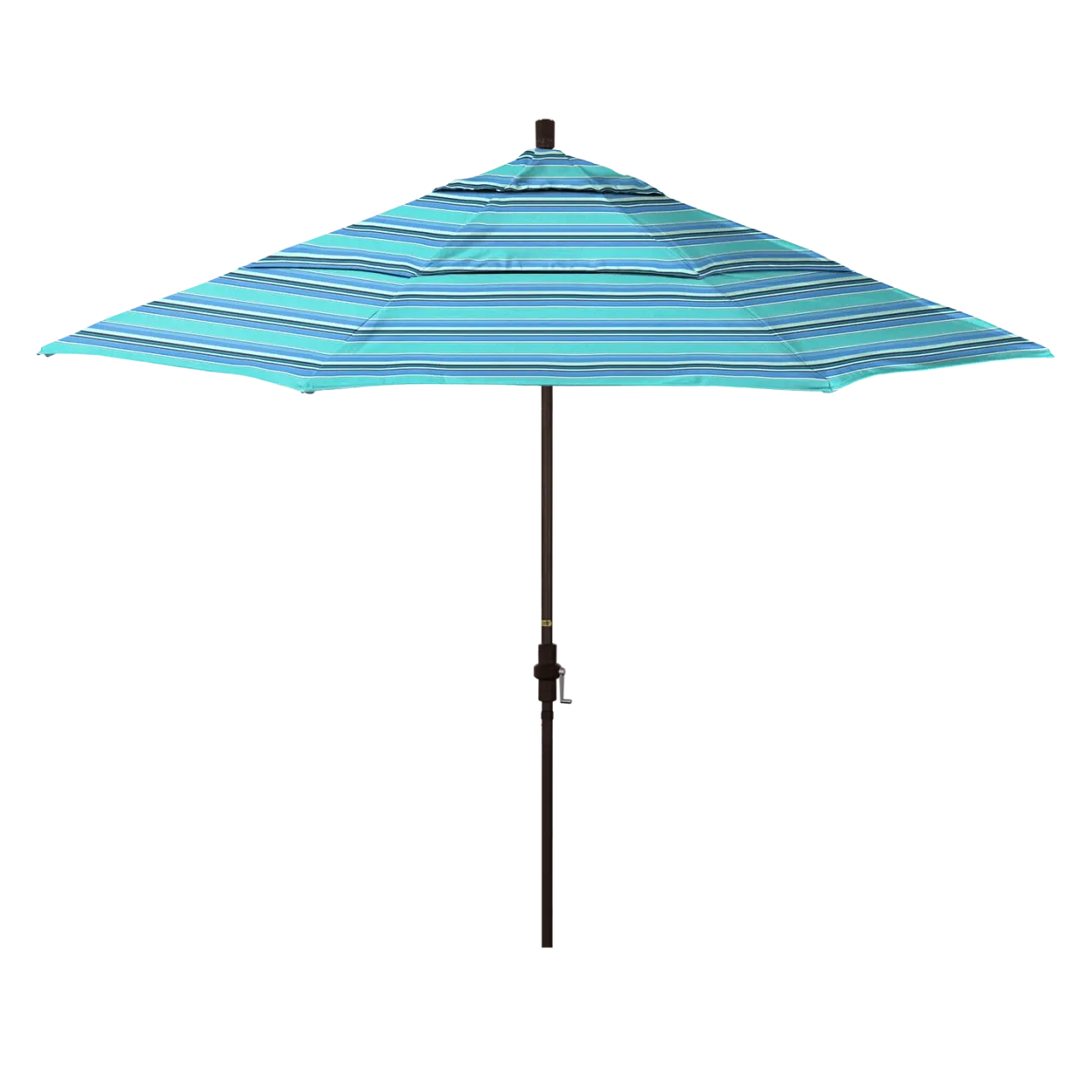 California Umbrella Golden State Series 11 ft Patio Umbrella: Collar Tilt, Crank Lift, and Aluminum Construction