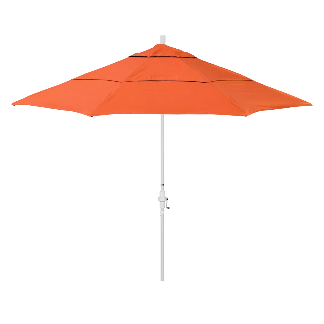 California Umbrella Golden State Series 11 ft Patio Umbrella: Collar Tilt, Crank Lift, and Aluminum Construction