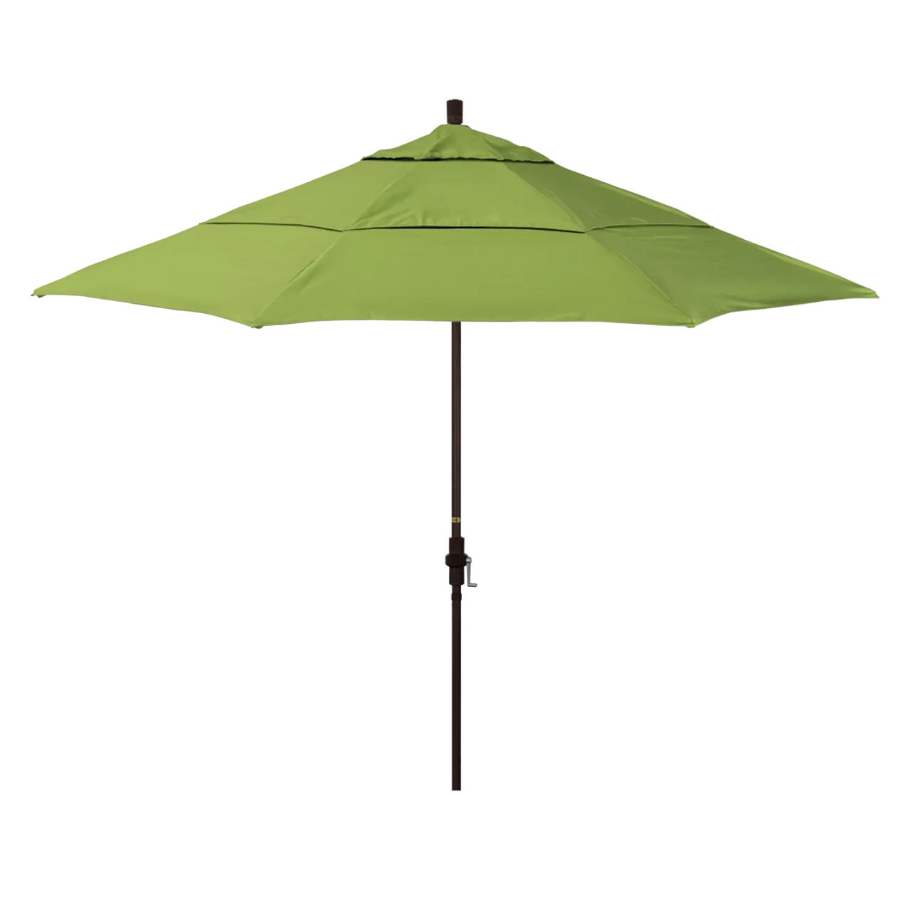 California Umbrella Golden State Series 11 ft Patio Umbrella: Collar Tilt, Crank Lift, and Aluminum Construction