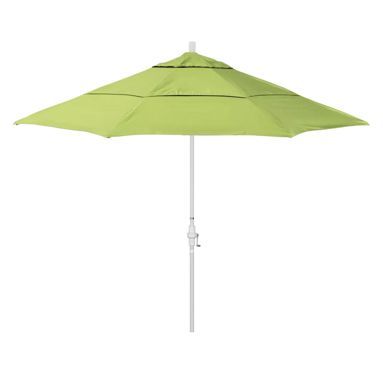 California Umbrella Golden State Series 11 ft Patio Umbrella: Collar Tilt, Crank Lift, and Aluminum Construction